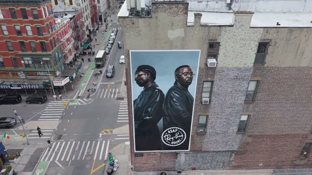 A$AP Rocky × Ray-Ban mural by Open Air Gallery in New York, NY