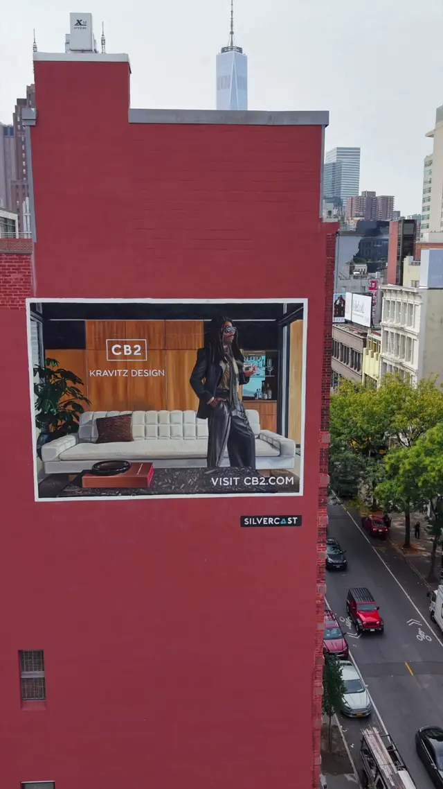 CB2 × Kravitz Design mural by Open Air Gallery in New York, NY