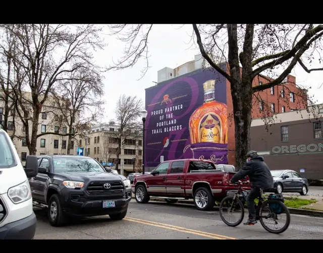 Crown Royal × Trail Blazers mural by Open Air Gallery, Portland, OR