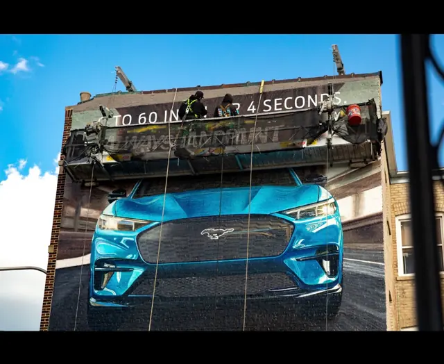 Ford Mustang mural by Open Air Gallery, Chicago, IL