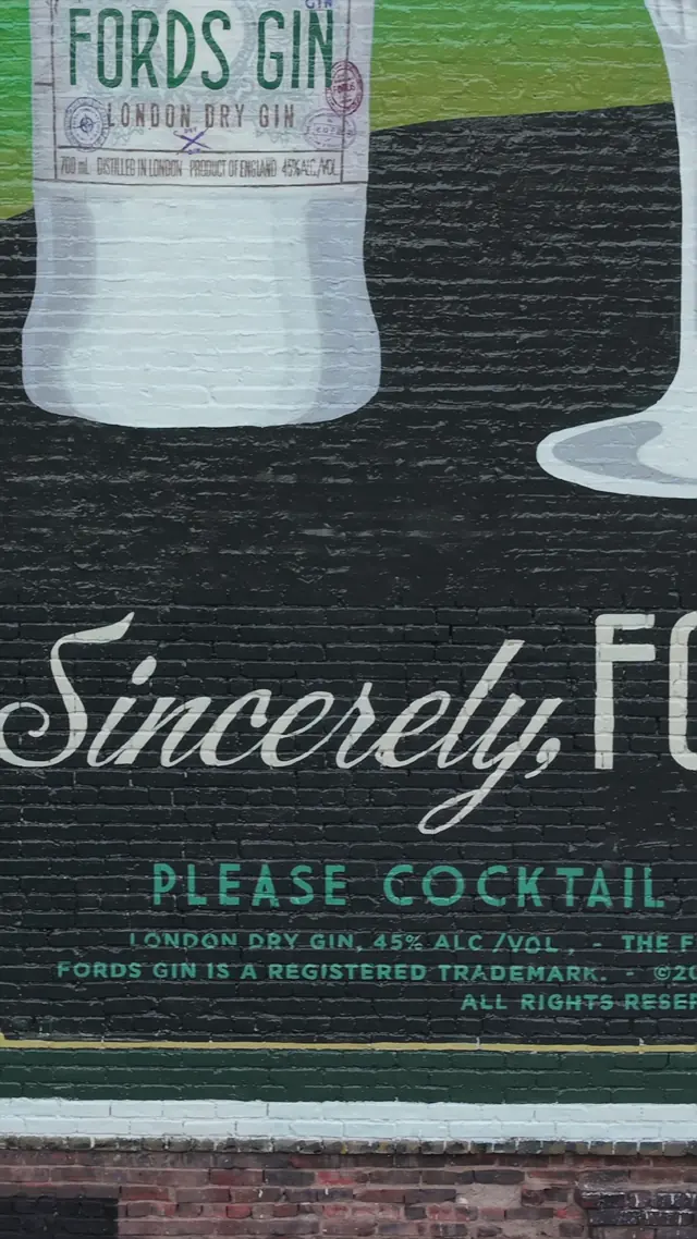 Fords Gin mural by Open Air Gallery, New York, NY
