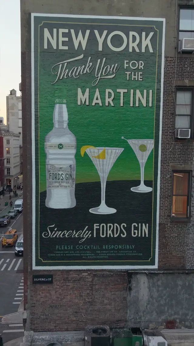 Fords Gin mural by Open Air Gallery in New York, NY