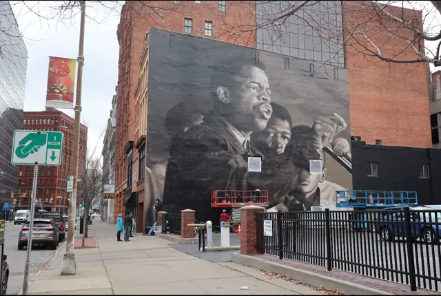 I Am Speaking: John Lewis mural by Open Air Gallery, Rochester, NY
