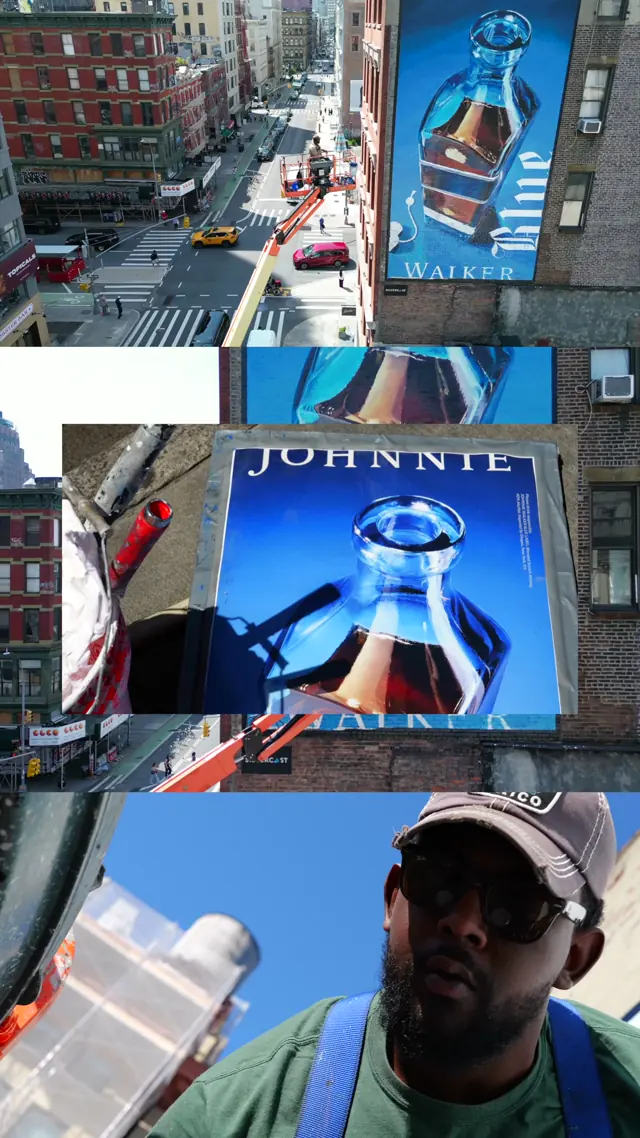 Johnnie Walker Blue mural by Open Air Gallery, New York, NY
