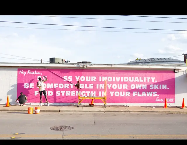 Victoria’s Secret mural by Open Air Gallery, Austin, TX
